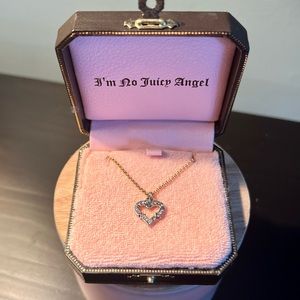 Happy Valentine's day from Juicy Couture, heart shaped cubic zirconia necklace